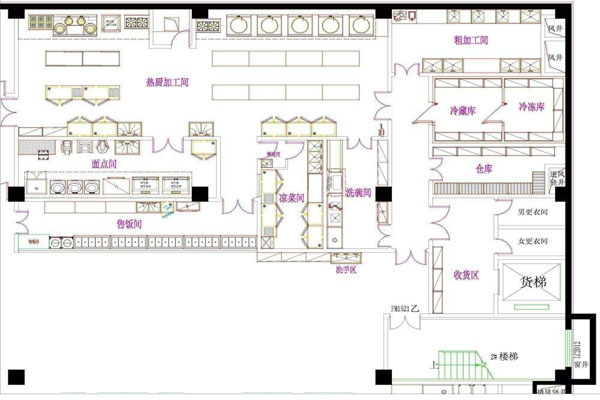 八吉星商用廚房工程設計圖