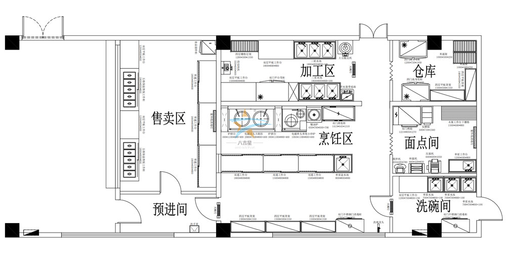 見(jiàn)炬科技員工食堂廚房工程設計圖 見(jiàn)炬科技員工食堂廚房工程設計圖